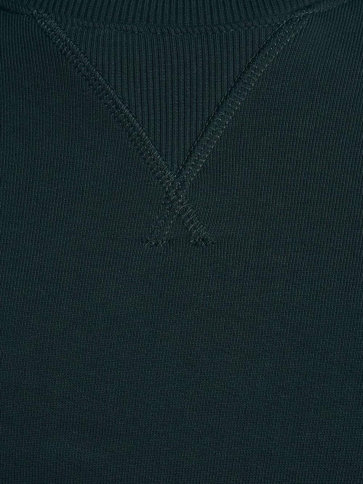 Crew Neck Brushback Sweatshirt Lyle & Scott Felpa Uomo Ml1131v Verde scuro