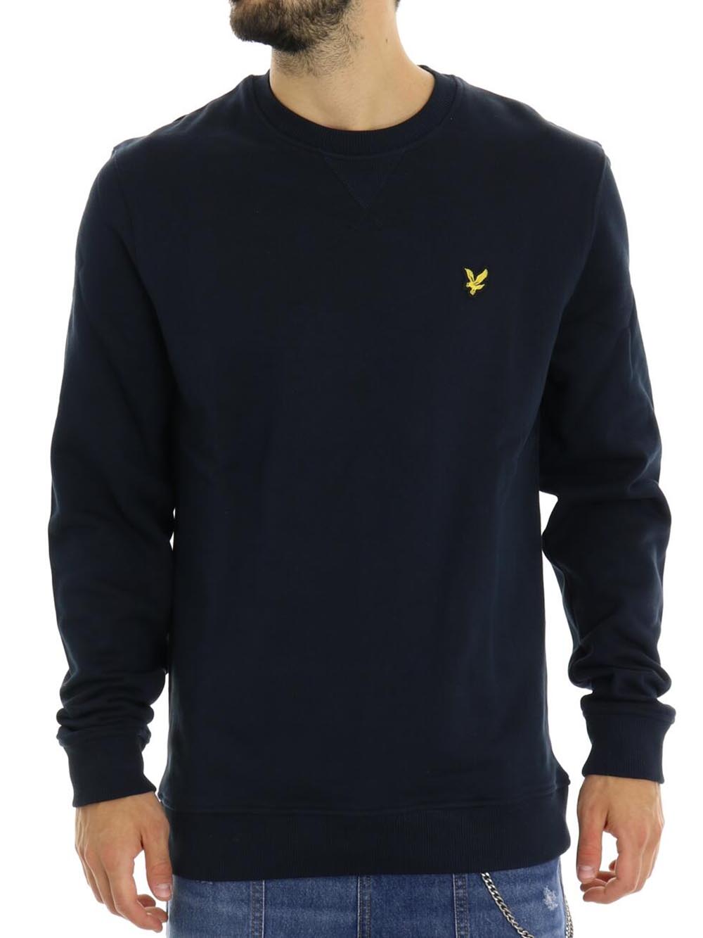 Crew Neck Brushback Sweatshirt Lyle & Scott Felpa Uomo Ml1131v Blu scuro