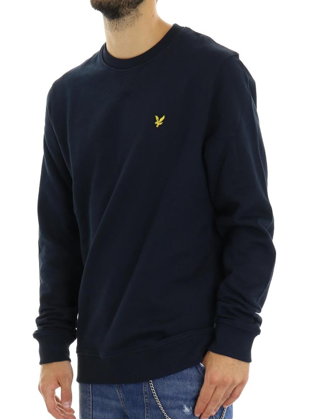 Crew Neck Brushback Sweatshirt Lyle & Scott Felpa Uomo Ml1131v Blu scuro