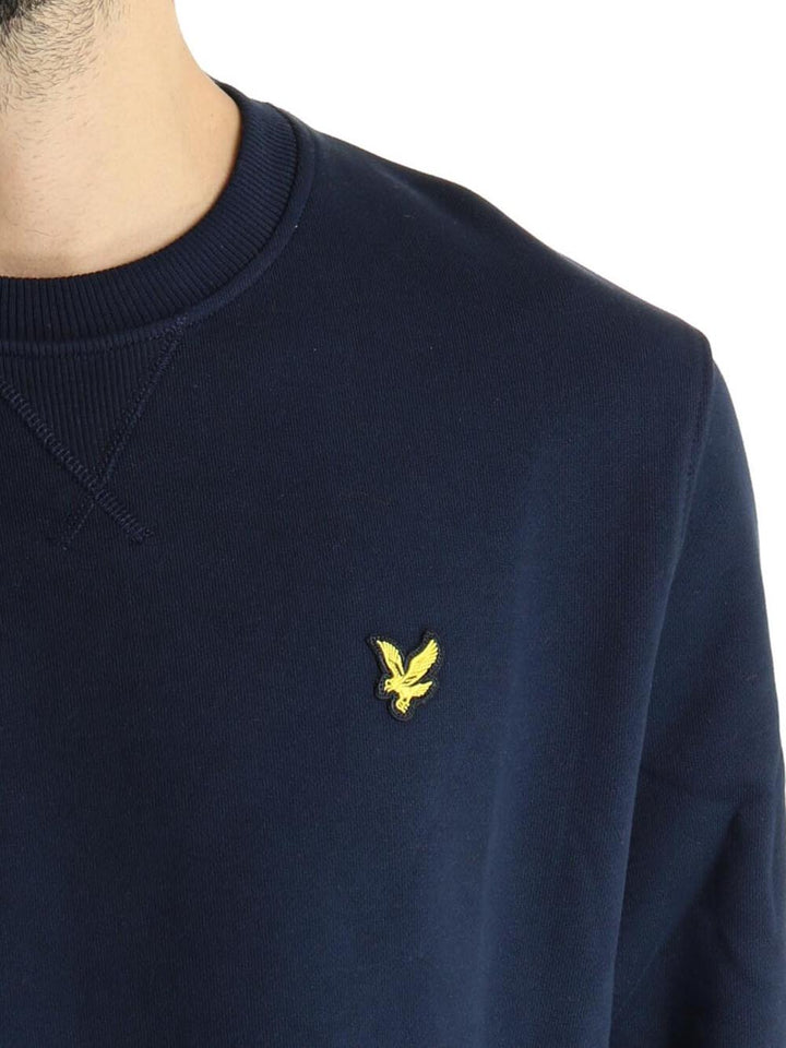 Crew Neck Brushback Sweatshirt Lyle & Scott Felpa Uomo Ml1131v Blu scuro