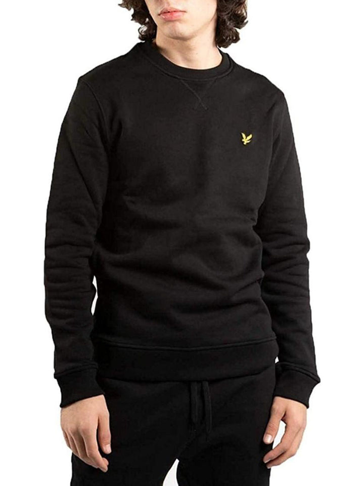 Crew Neck Brushback Sweatshirt Lyle & Scott Felpa Uomo Ml1131v Nero