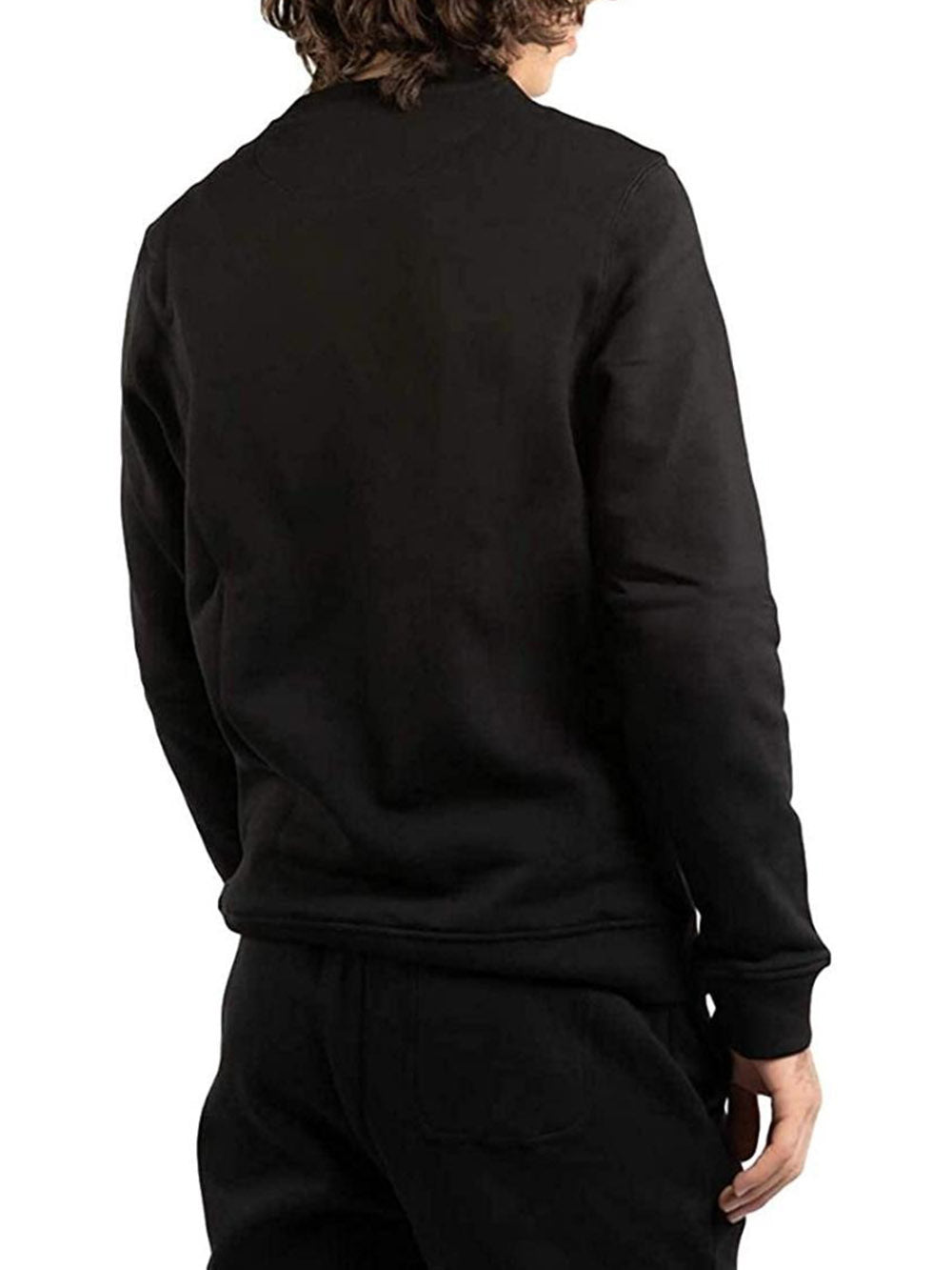 Crew Neck Brushback Sweatshirt Lyle & Scott Felpa Uomo Ml1131v Nero
