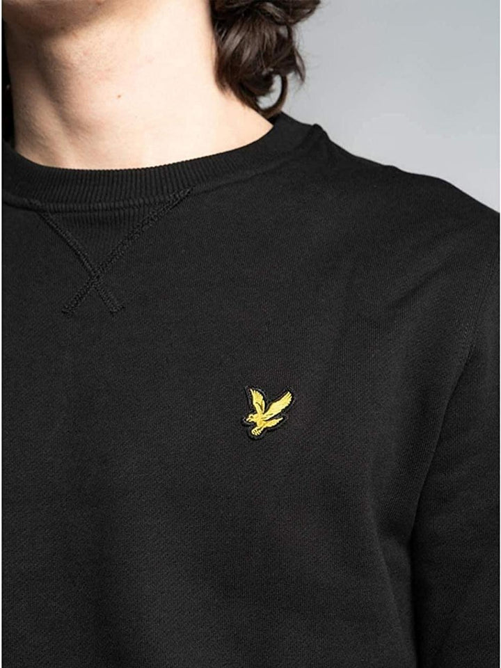 Crew Neck Brushback Sweatshirt Lyle & Scott Felpa Uomo Ml1131v Nero
