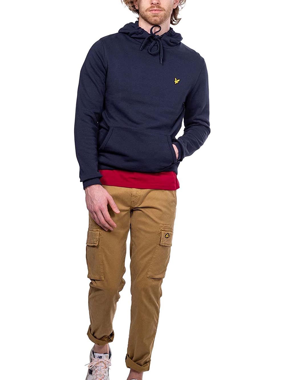 Brushback Pullover Hoodie Lyle & Scott Felpa Uomo Ml1139v Blu scuro