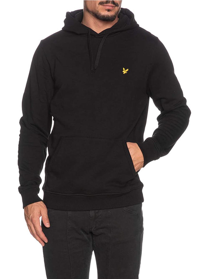Brushback Pullover Hoodie Lyle & Scott Felpa Uomo Ml1139v Nero
