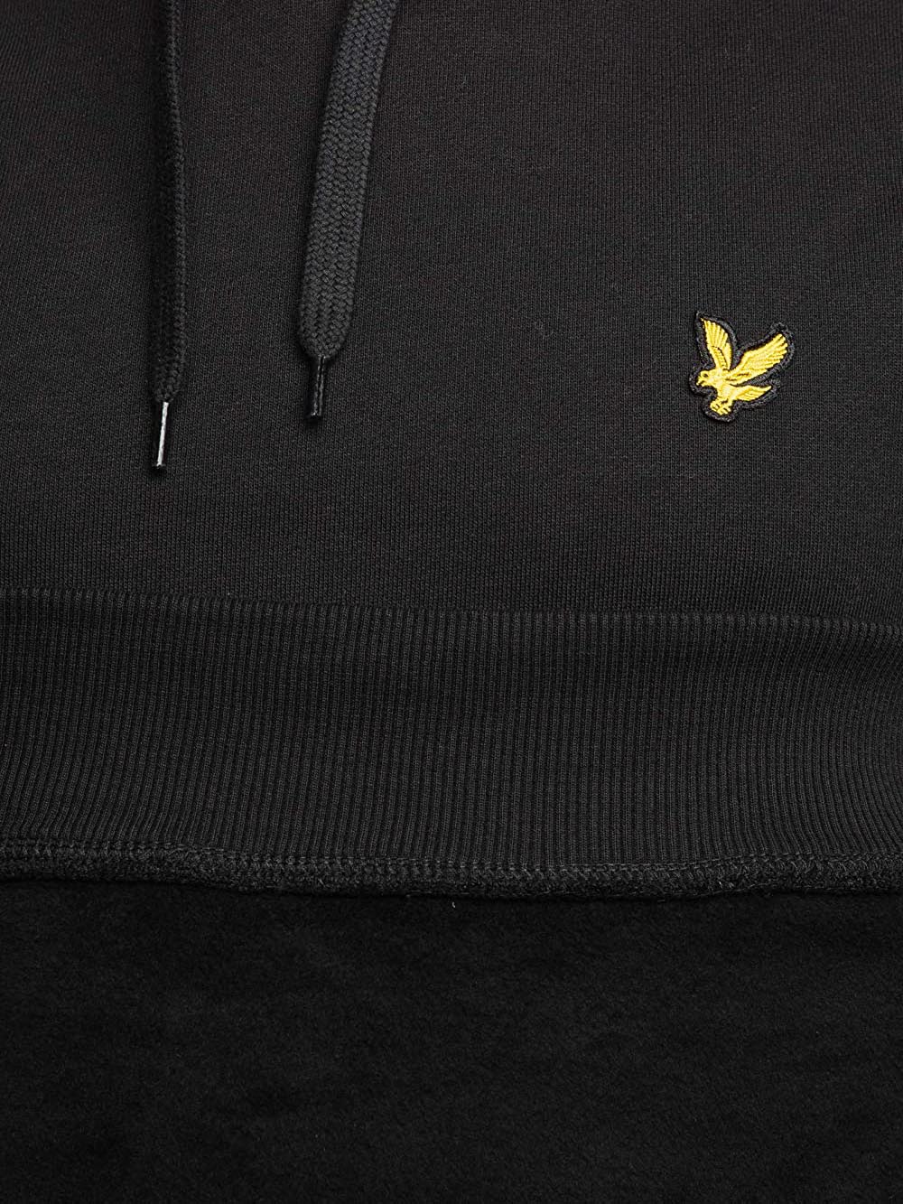 Brushback Pullover Hoodie Lyle & Scott Felpa Uomo Ml1139v Nero
