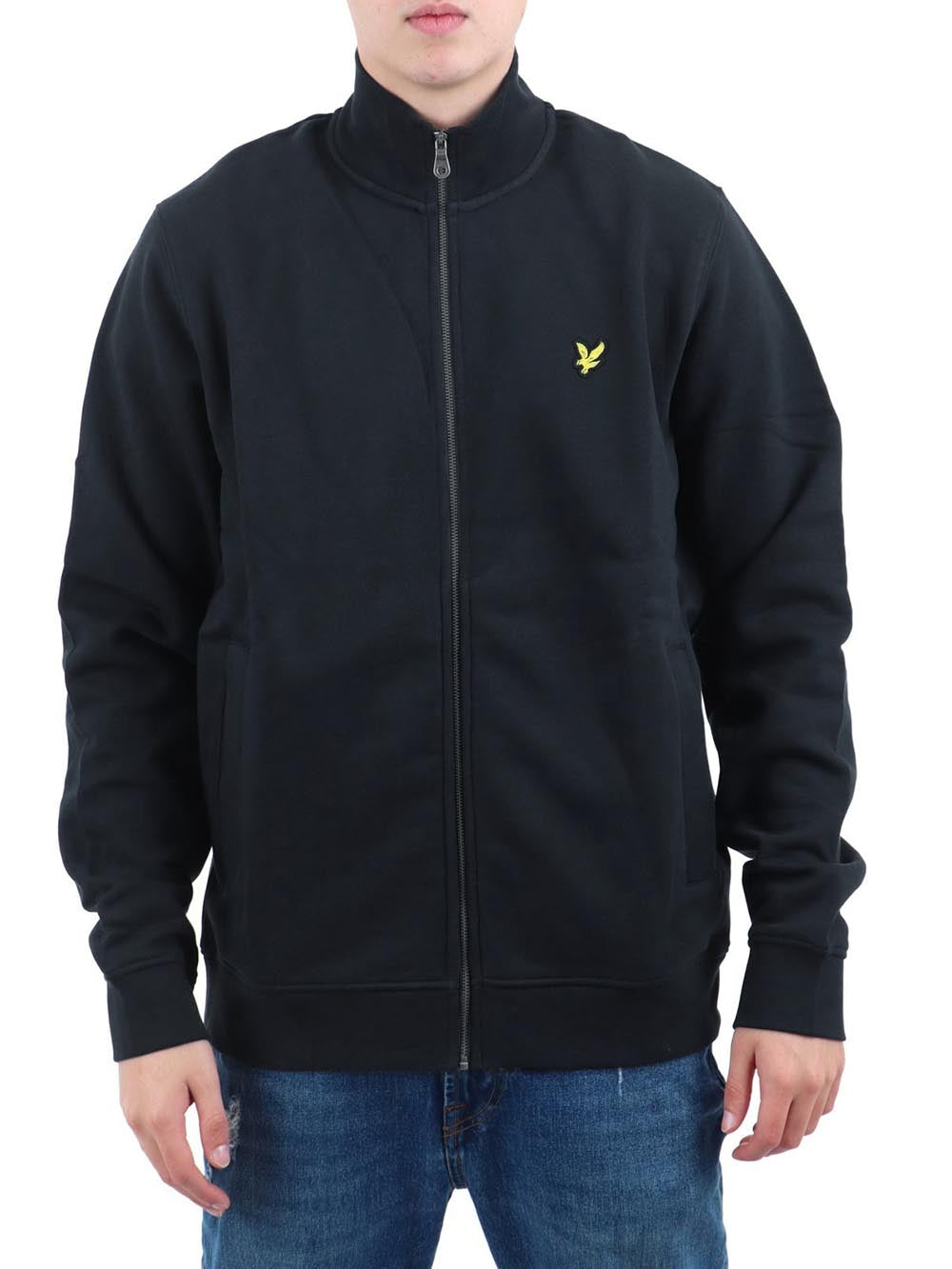 Brushback Full Zip Sweat Lyle & Scott Felpa Uomo Ml2148v Nero