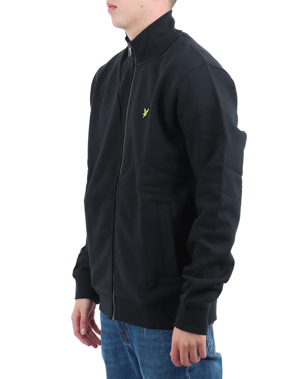 Brushback Full Zip Sweat Lyle & Scott Felpa Uomo Ml2148v Nero