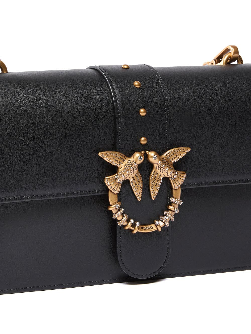 ove one classic new buckle Pinko Borsa Tracolla Donna 107070 A0f1 Nero oro