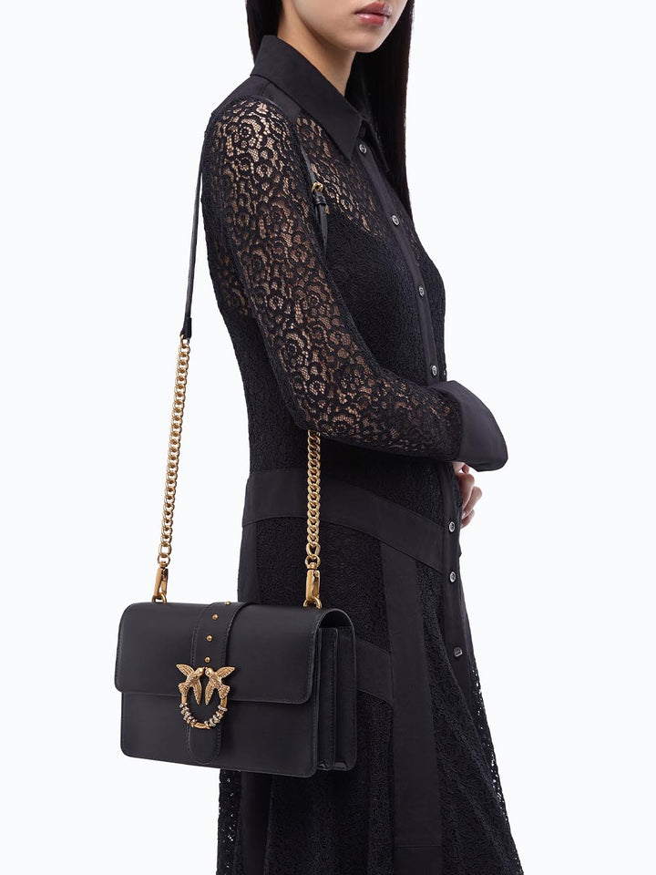 ove one classic new buckle Pinko Borsa Tracolla Donna 107070 A0f1 Nero oro