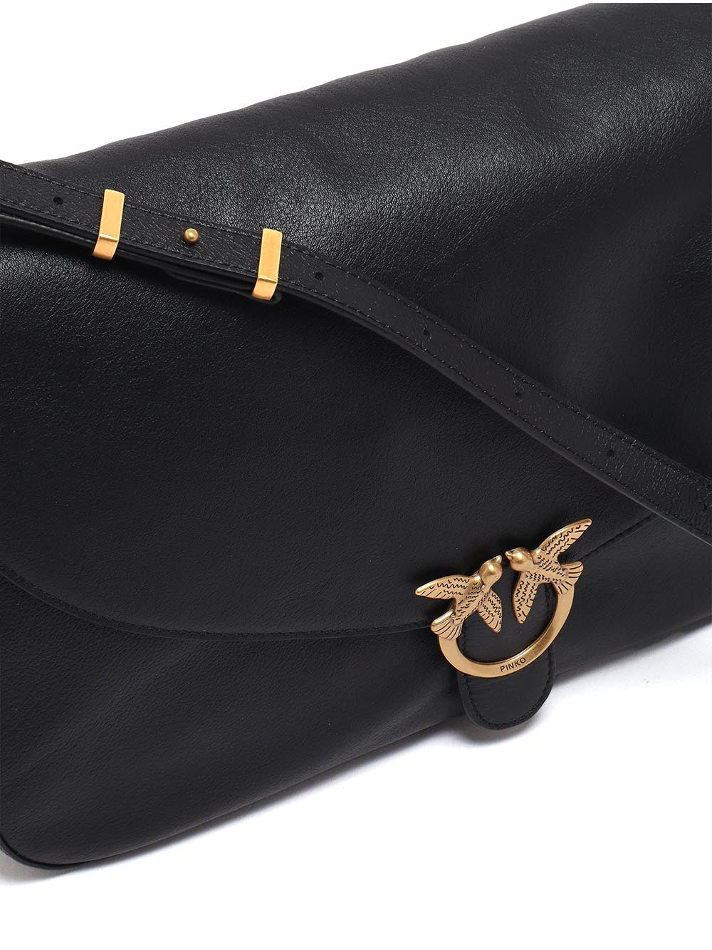 love satchel big Pinko Borsa a Tracolla Donna 107915 A3lw Nero oro