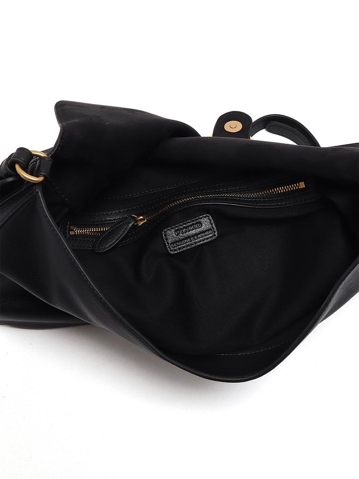 love satchel big Pinko Borsa a Tracolla Donna 107915 A3lw Nero oro