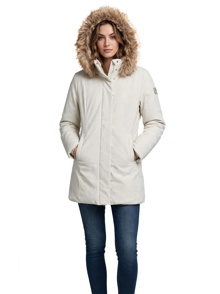 LADY TECH/1 SPECIAL FUR JACKET Refrigiwear Giubbino Donna W90800 Xt3790 Panna