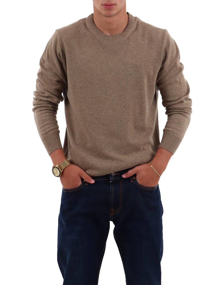 Roy Roger's Pullover Uomo Crew Man Rru199 Ct48 Marrone chiaro