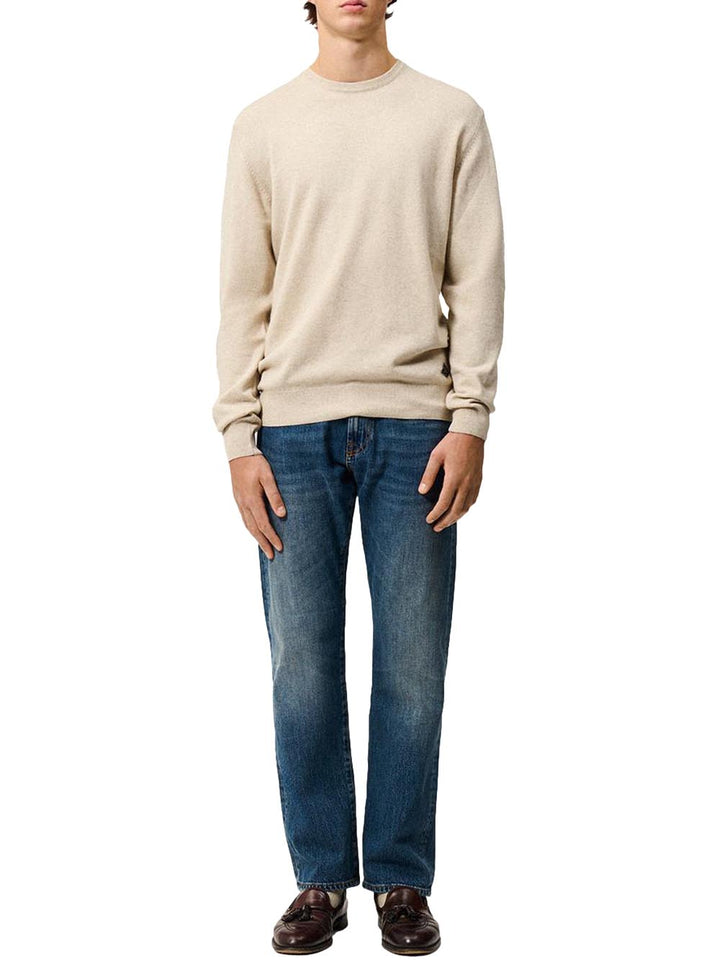Roy Roger's Pullover Uomo Crew Man Rru199 Ct48 Beige