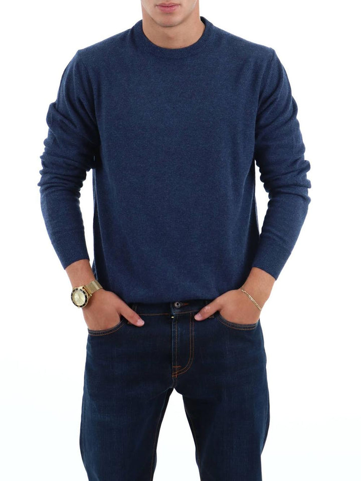 Roy Roger's Pullover Uomo Crew Man Rru199 Ct48 Blu denim