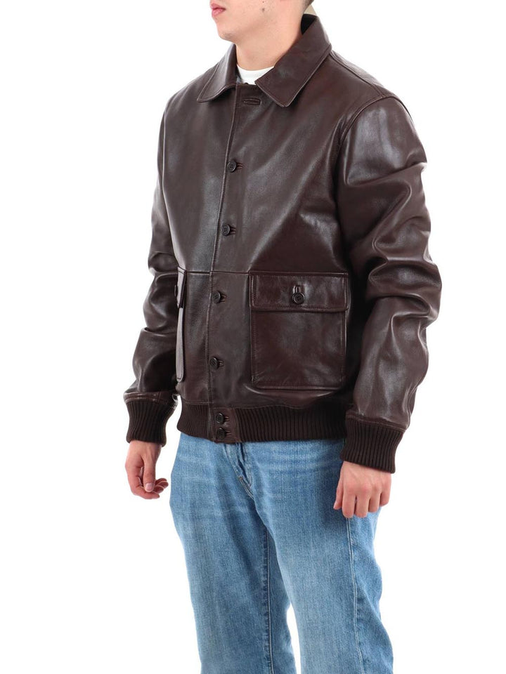 Roy Roger's Giubbino Uomo Jacket Newman Man Rru90143 Cs98 Marrone