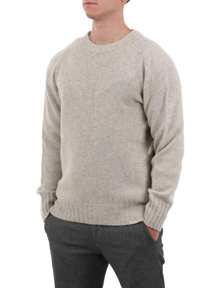 Roy Roger's Pullover Uomo Soft Crew Neck Man Rru90400 Cv59 Crema