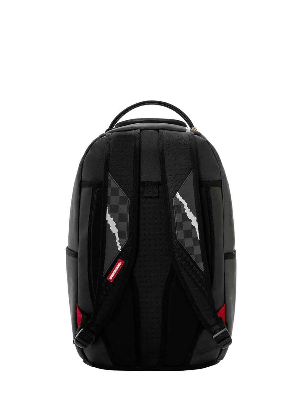 center rip revealing gray check backpack Sprayground Zaino Unisex 910b8502nsz Nero