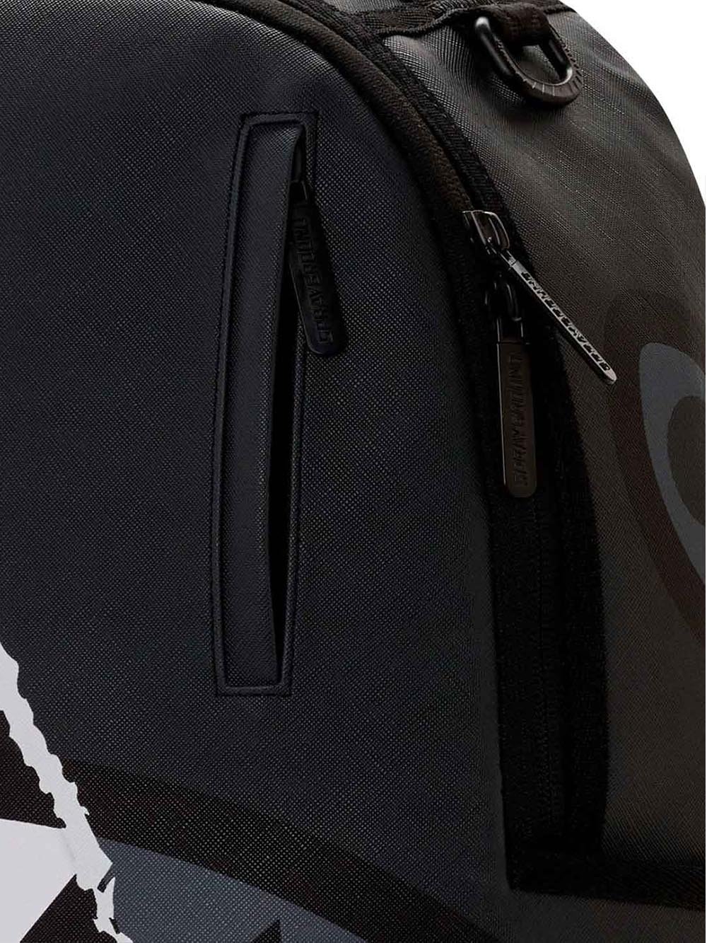 center rip revealing gray check backpack Sprayground Zaino Unisex 910b8502nsz Nero