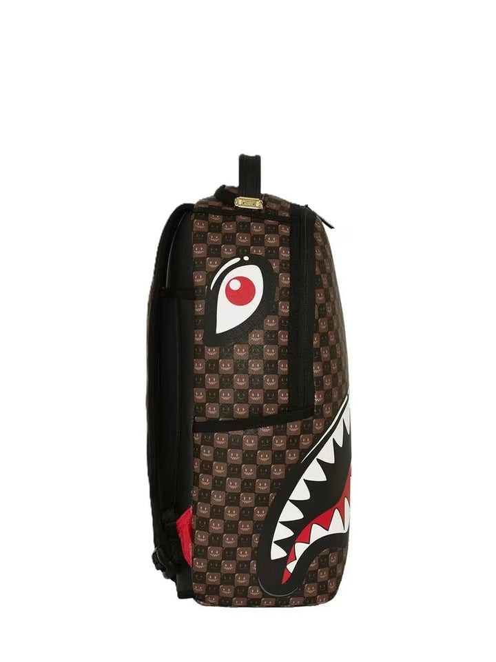 sharks in paris wtf bubble brown check backpack Sprayground Zaino Unisex 910b8634nsz Marrone