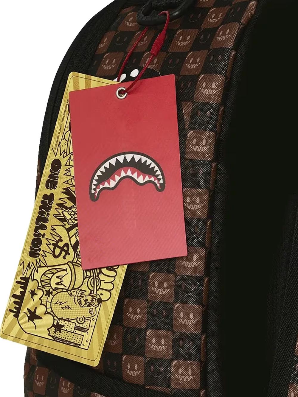 sharks in paris wtf bubble brown check backpack Sprayground Zaino Unisex 910b8634nsz Marrone