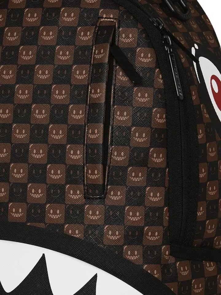 sharks in paris wtf bubble brown check backpack Sprayground Zaino Unisex 910b8634nsz Marrone
