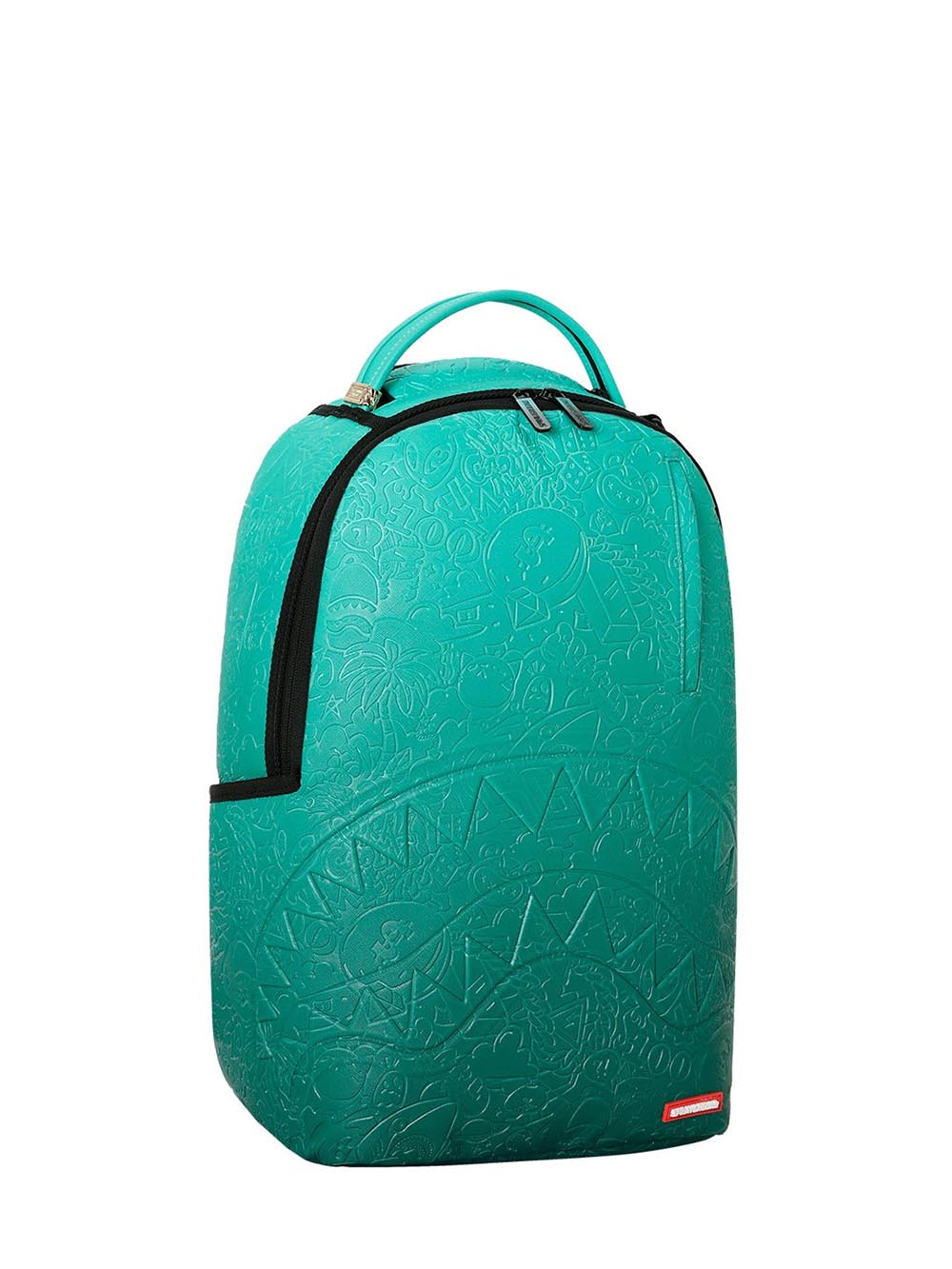turquoise doodle emboss backpack Sprayground Zaino Unisex 910b8789nsz Verde acqua