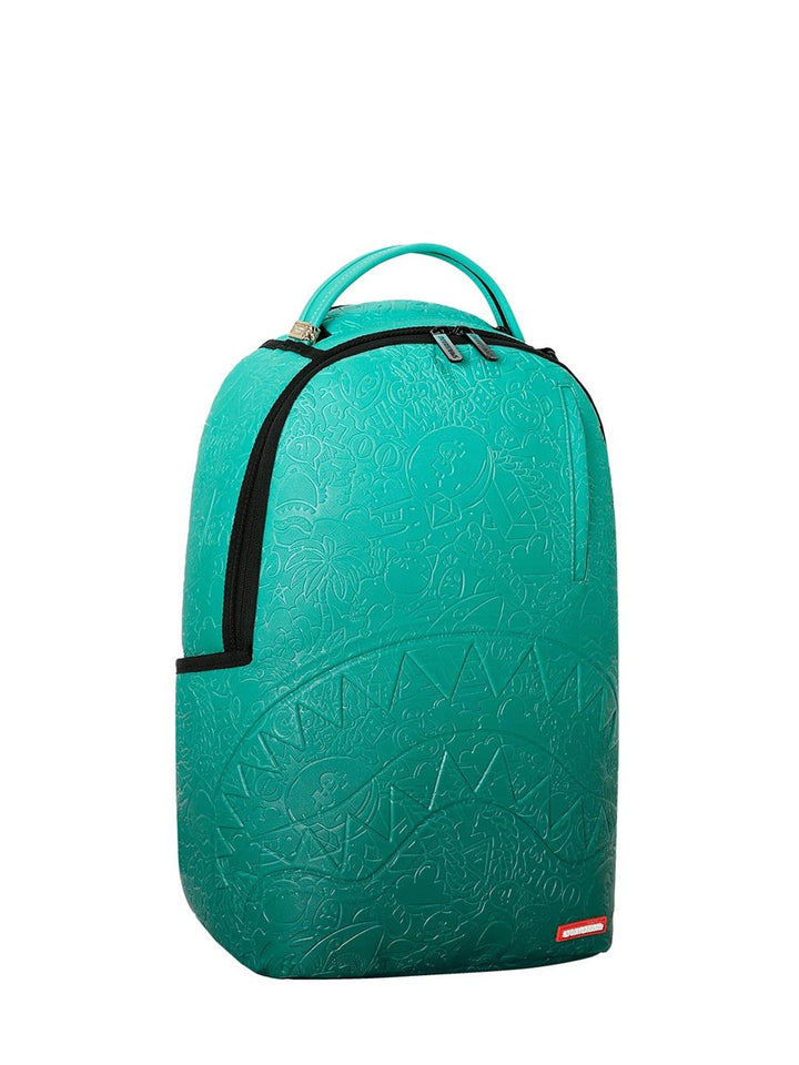 turquoise doodle emboss backpack Sprayground Zaino Unisex 910b8789nsz Verde acqua