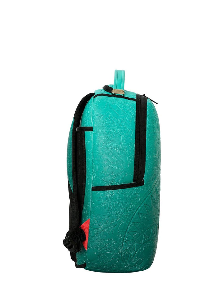 turquoise doodle emboss backpack Sprayground Zaino Unisex 910b8789nsz Verde acqua