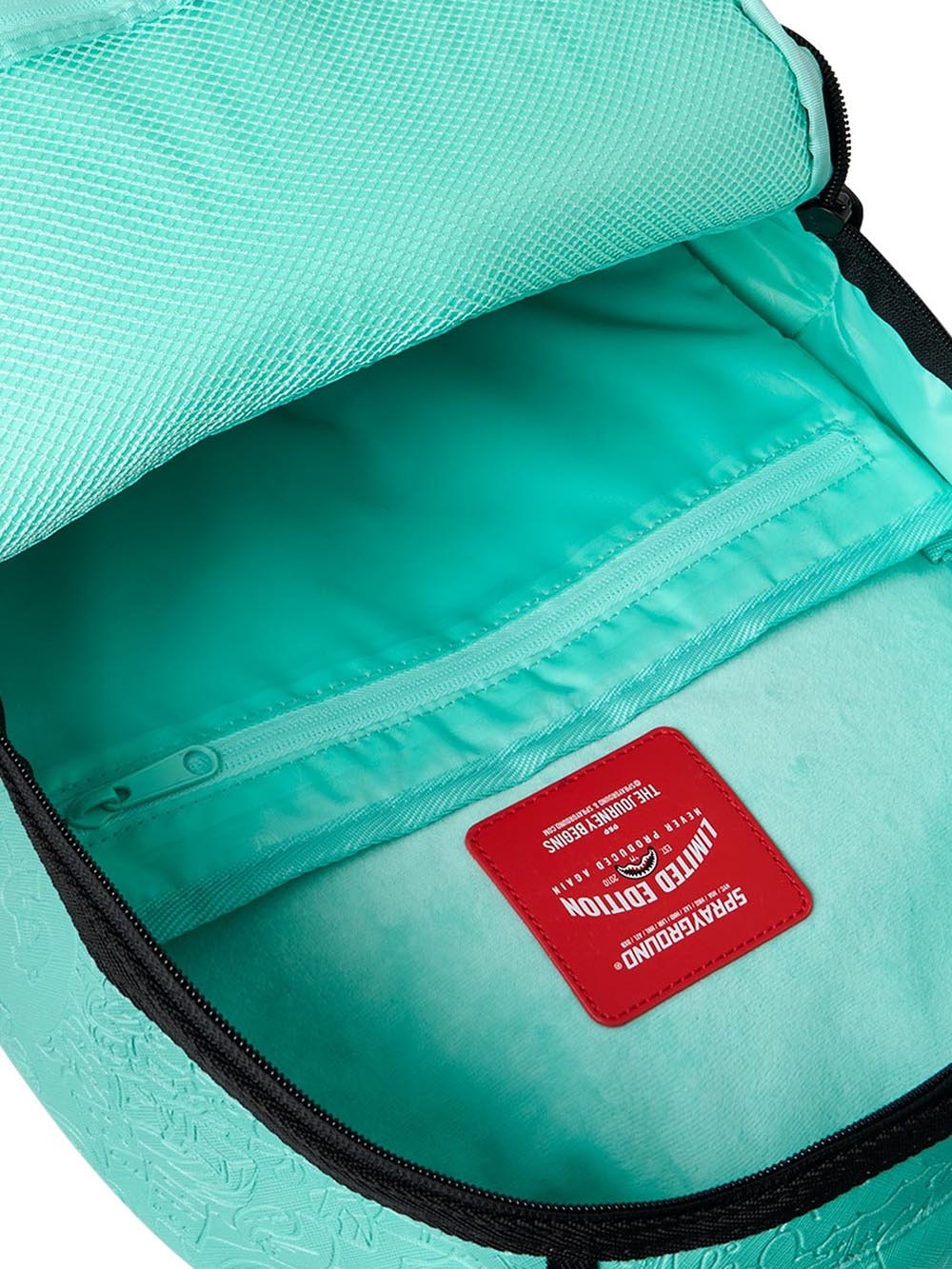 turquoise doodle emboss backpack Sprayground Zaino Unisex 910b8789nsz Verde acqua