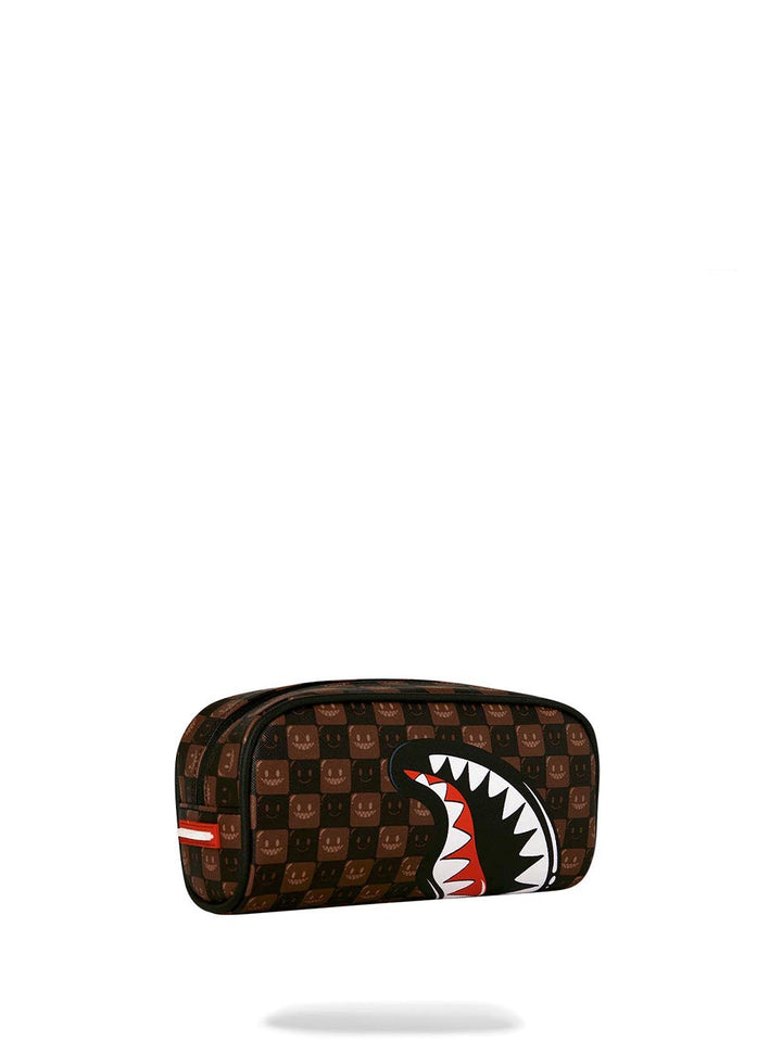 sharks in paris wtf bubble brown check pouch Sprayground Astuccio Unisex 910b9303nsz Marrone
