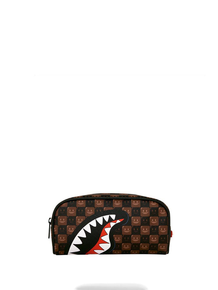 sharks in paris wtf bubble brown check pouch Sprayground Astuccio Unisex 910b9303nsz Marrone