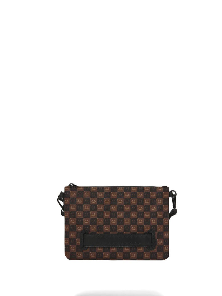 sharks in paris wtf bubble brown check crossover clutch Sprayground Pochette Unisex 910b9307nsz Marrone