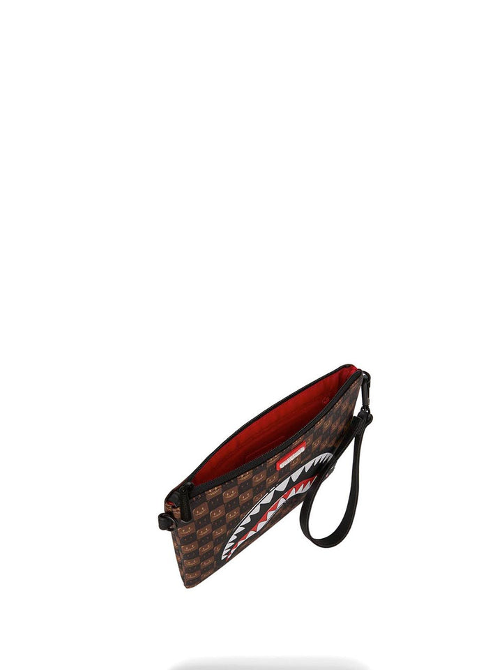 sharks in paris wtf bubble brown check crossover clutch Sprayground Pochette Unisex 910b9307nsz Marrone