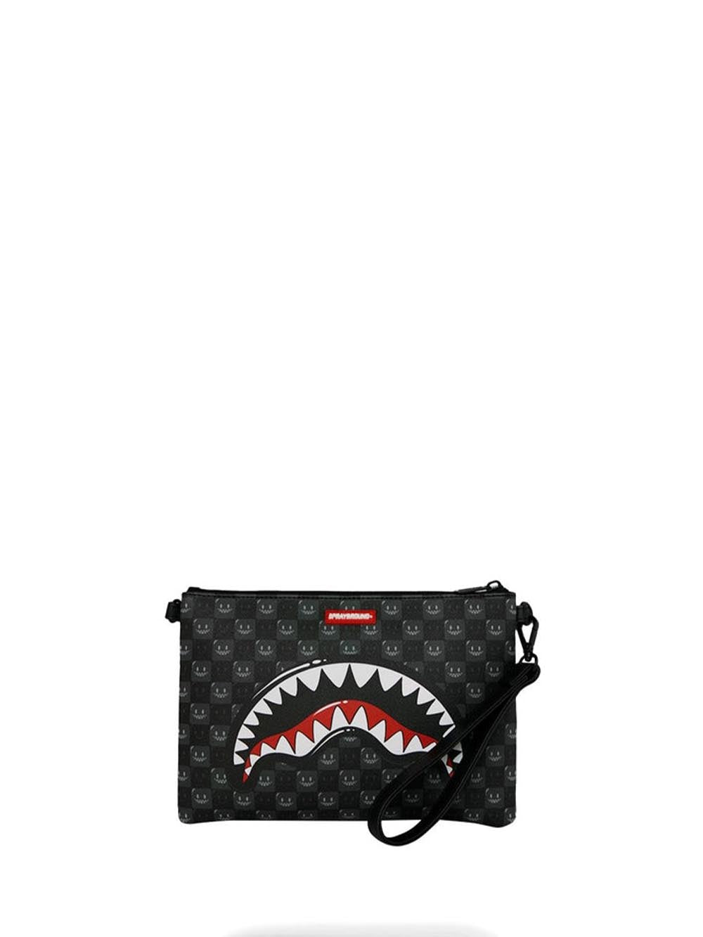 sharks in paris wtf bubbly black check crossover Sprayground Pochette Unisex 910b9318nsz Nero