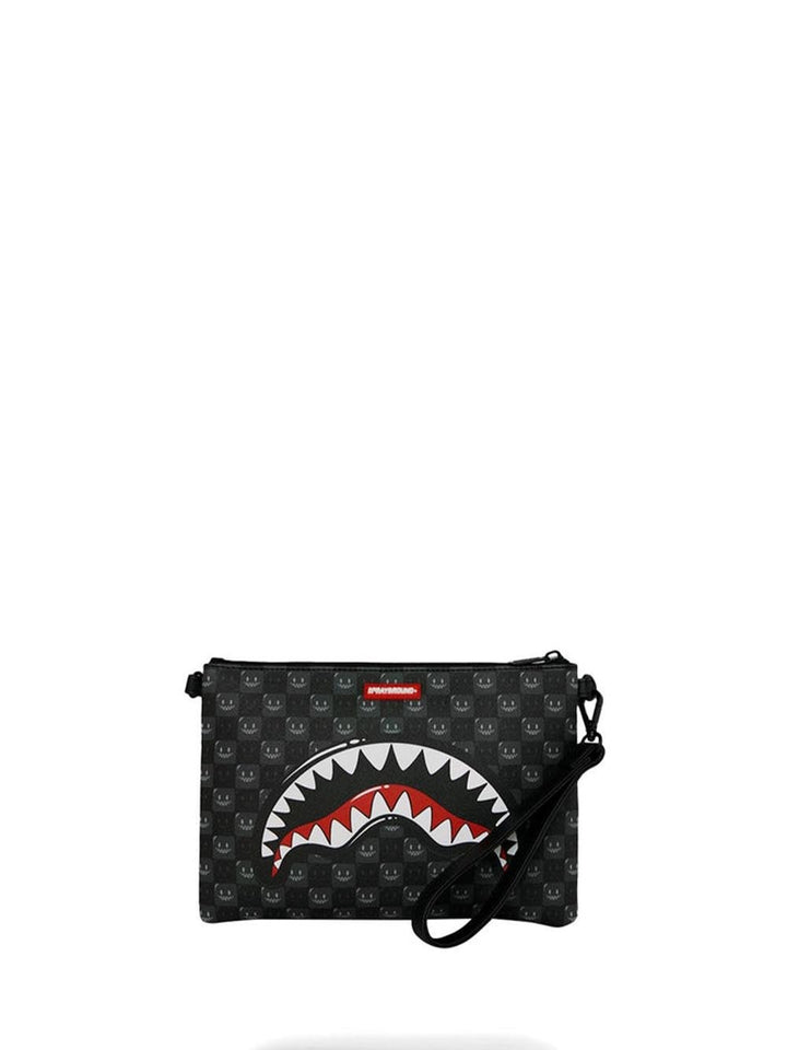 sharks in paris wtf bubbly black check crossover Sprayground Pochette Unisex 910b9318nsz Nero