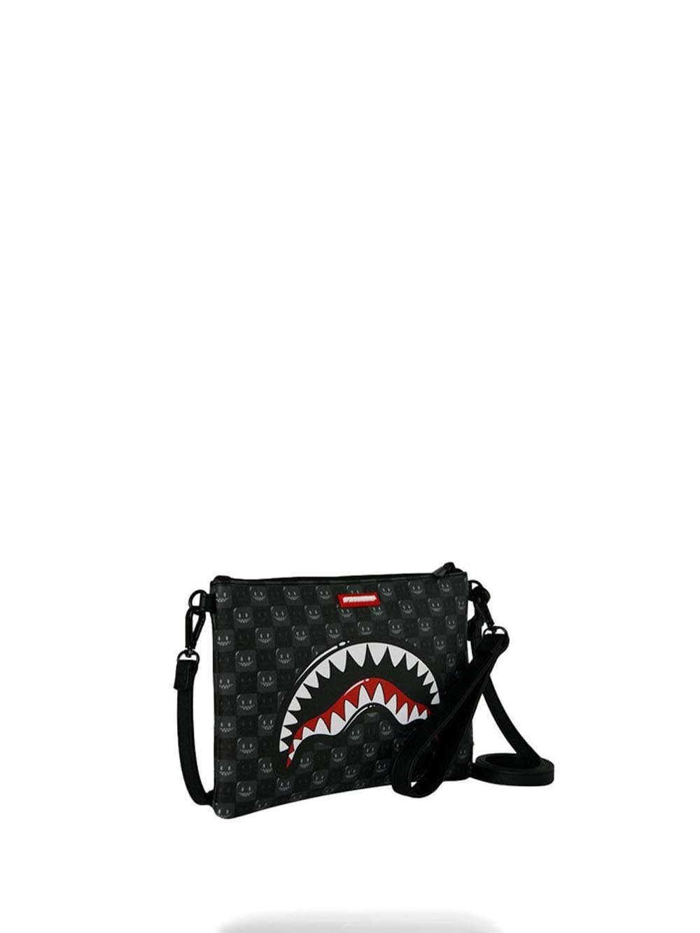 sharks in paris wtf bubbly black check crossover Sprayground Pochette Unisex 910b9318nsz Nero