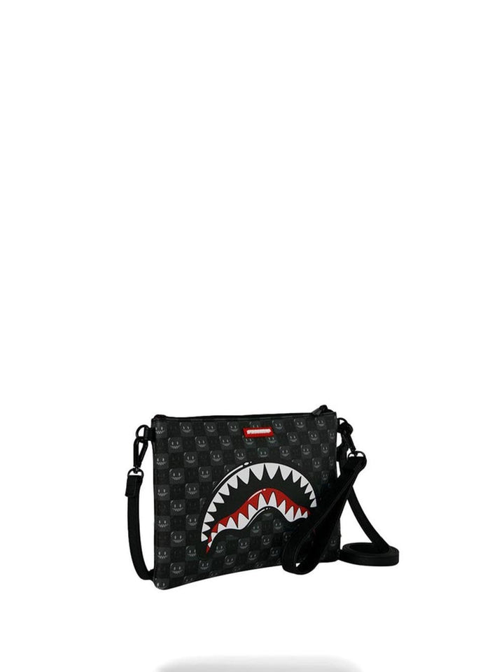 sharks in paris wtf bubbly black check crossover Sprayground Pochette Unisex 910b9318nsz Nero