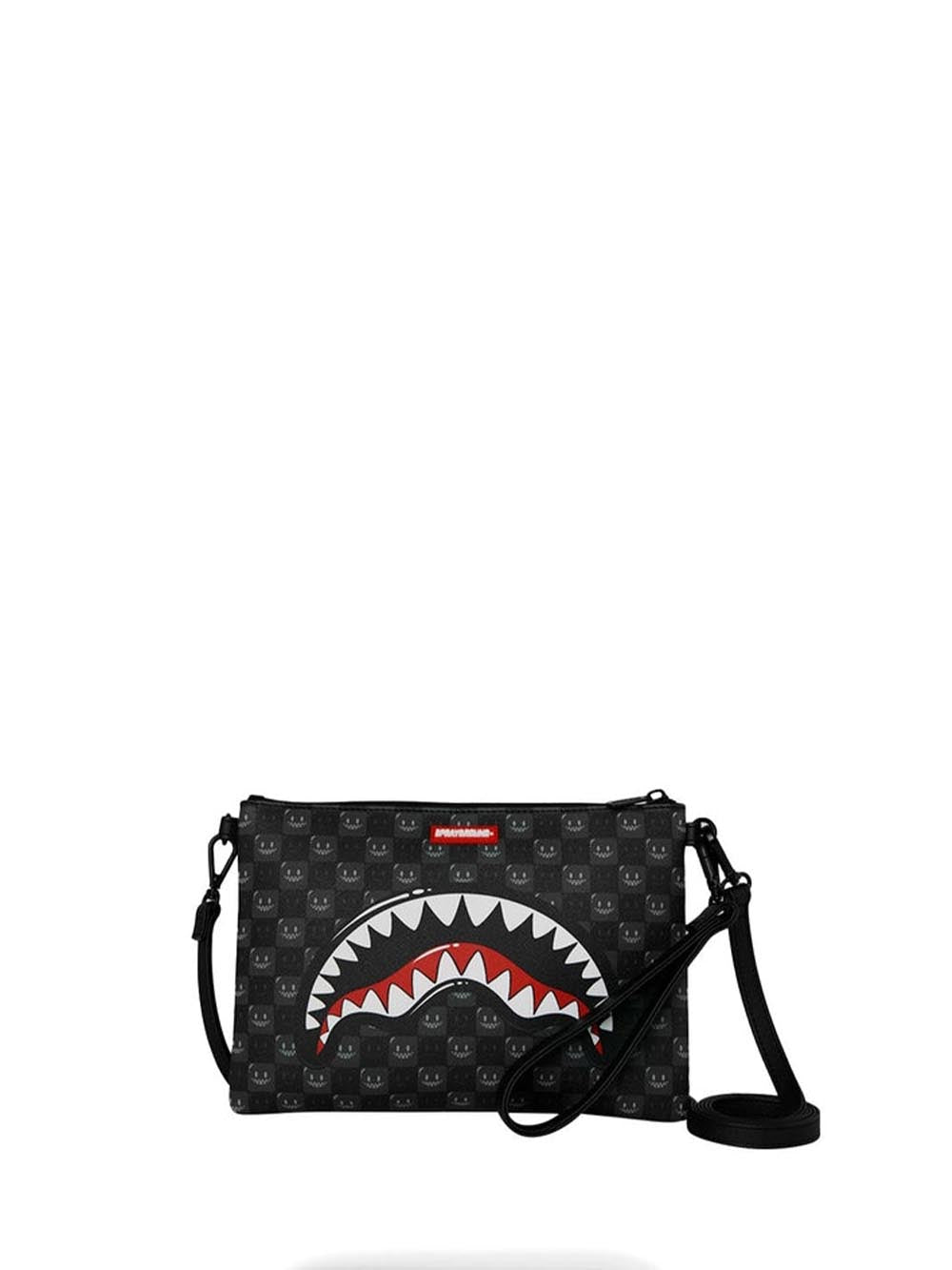 sharks in paris wtf bubbly black check crossover Sprayground Pochette Unisex 910b9318nsz Nero