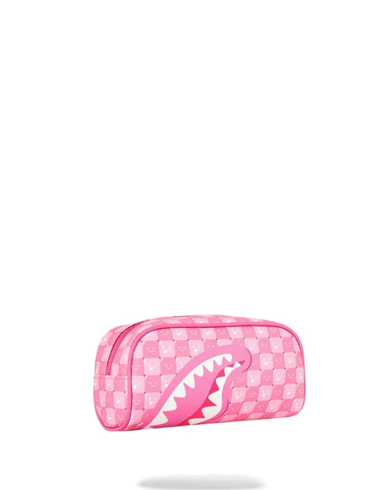pink new check faces pouch Sprayground Astuccio Unisex 910b9323nsz Fucsia