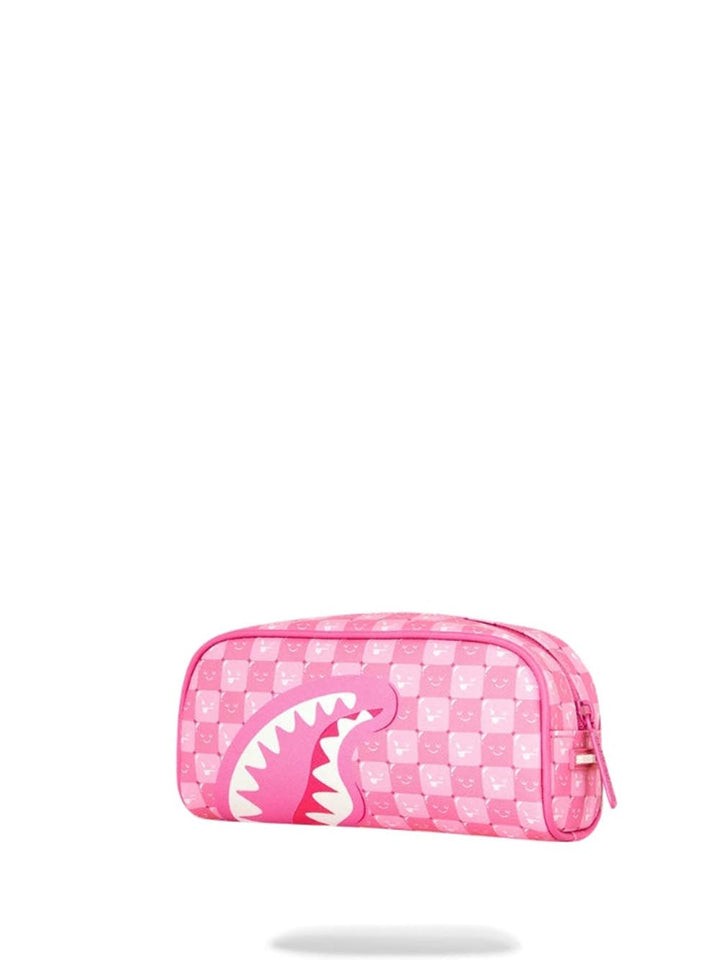 pink new check faces pouch Sprayground Astuccio Unisex 910b9323nsz Fucsia