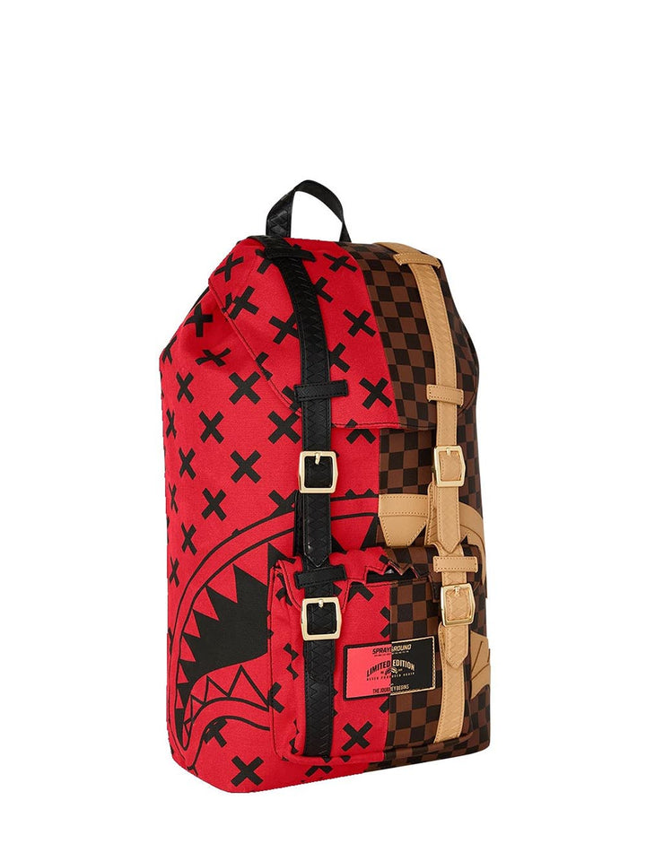 reverse half split hills backpack Sprayground Zaino Unisex 910b9435nsz Rosso marrone