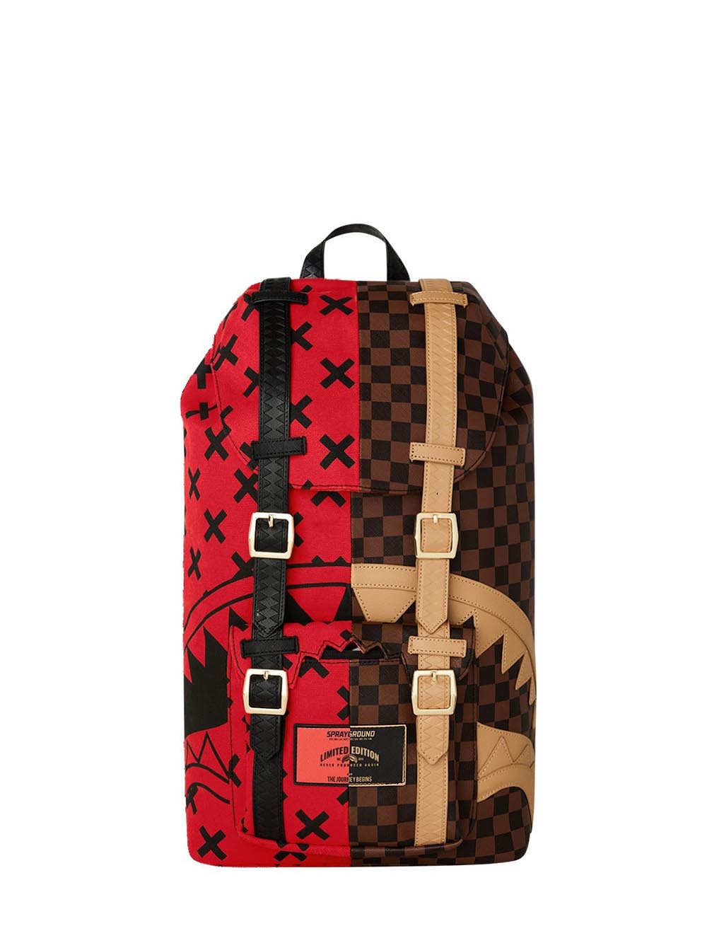 reverse half split hills backpack Sprayground Zaino Unisex 910b9435nsz Rosso marrone