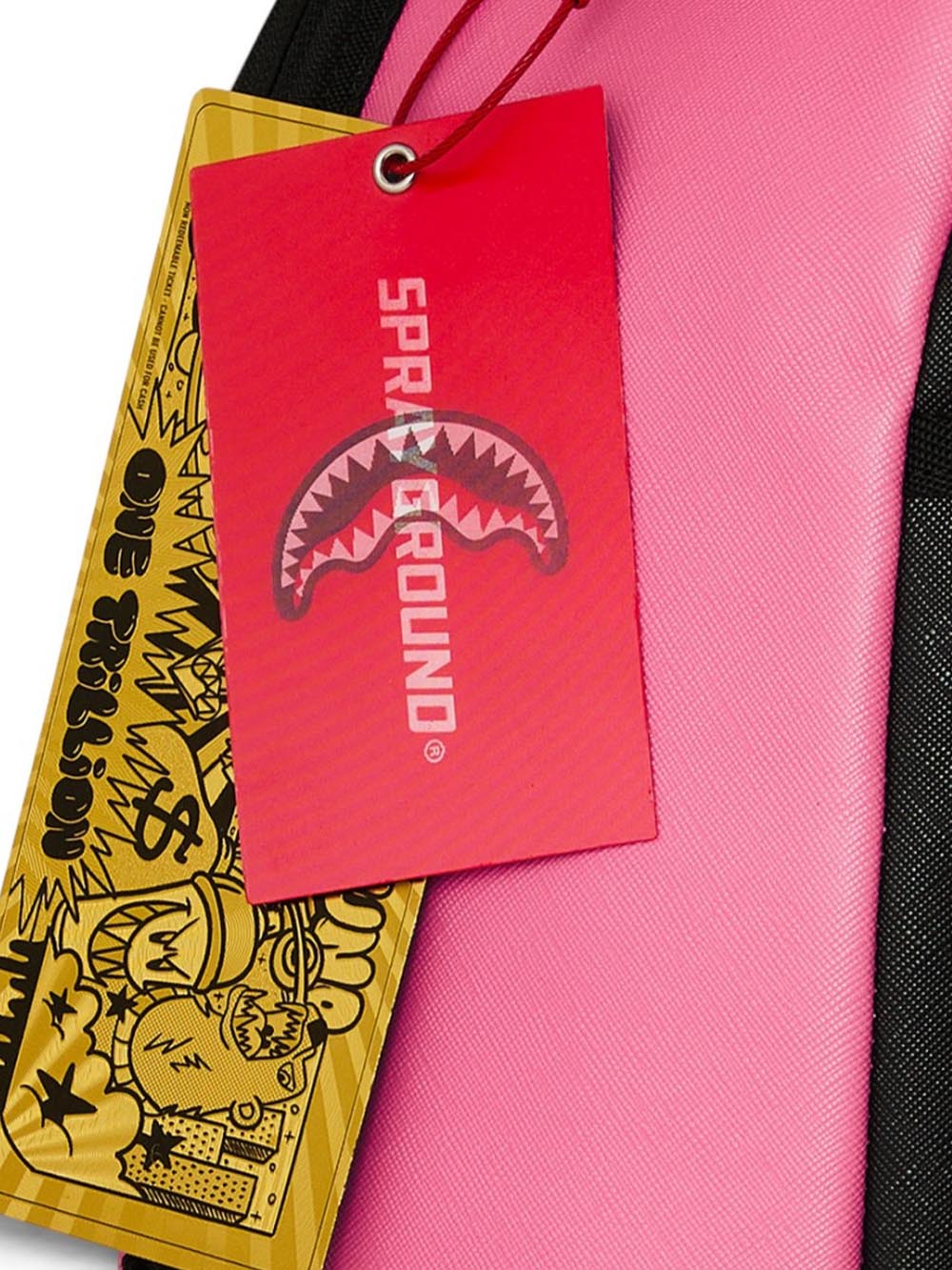 shark central pink embroidered shark backpack Sprayground Zaino Unisex 910b9630nsz Fucsia