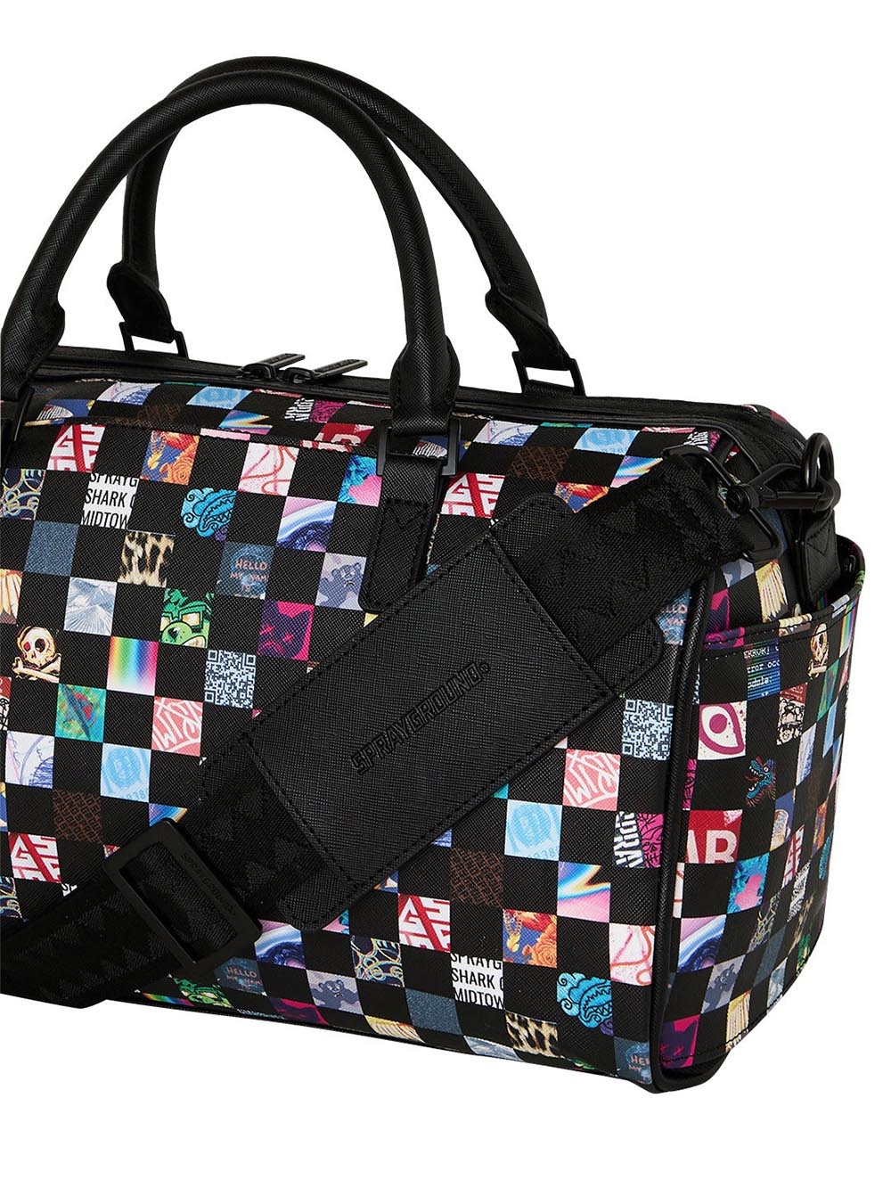 crazy check mini duffle Sprayground Borsa Unisex 910d9439nsz Nero