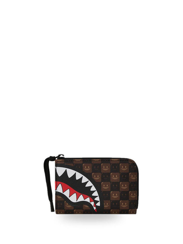 sharks in paris wtf bubble brown check wallet Sprayground Portafogli Unisex 910w9302nsz Marrone