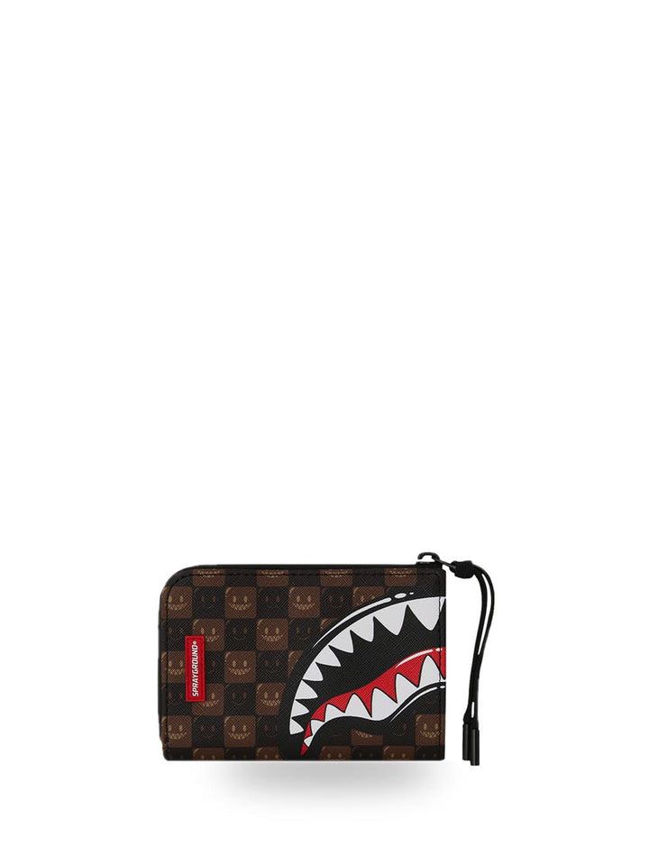sharks in paris wtf bubble brown check wallet Sprayground Portafogli Unisex 910w9302nsz Marrone