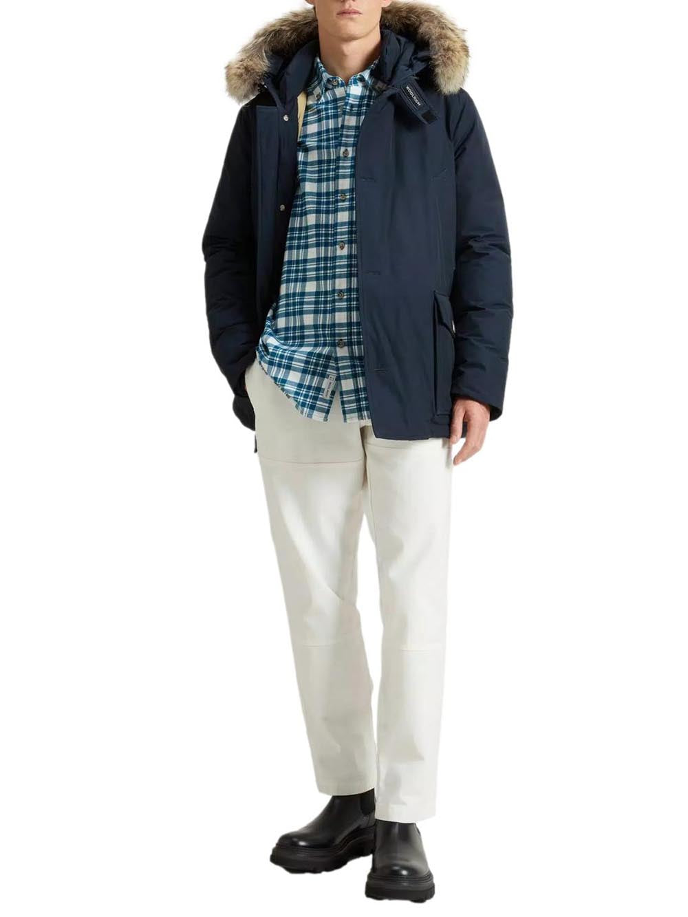 ARCTIC DETACHABLE FUR ANORAK Woolrich Giubbino Uomo Cfwoou0484mbut0001 Blu
