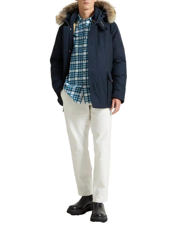 ARCTIC DETACHABLE FUR ANORAK Woolrich Giubbino Uomo Cfwoou0484mbut0001 Blu
